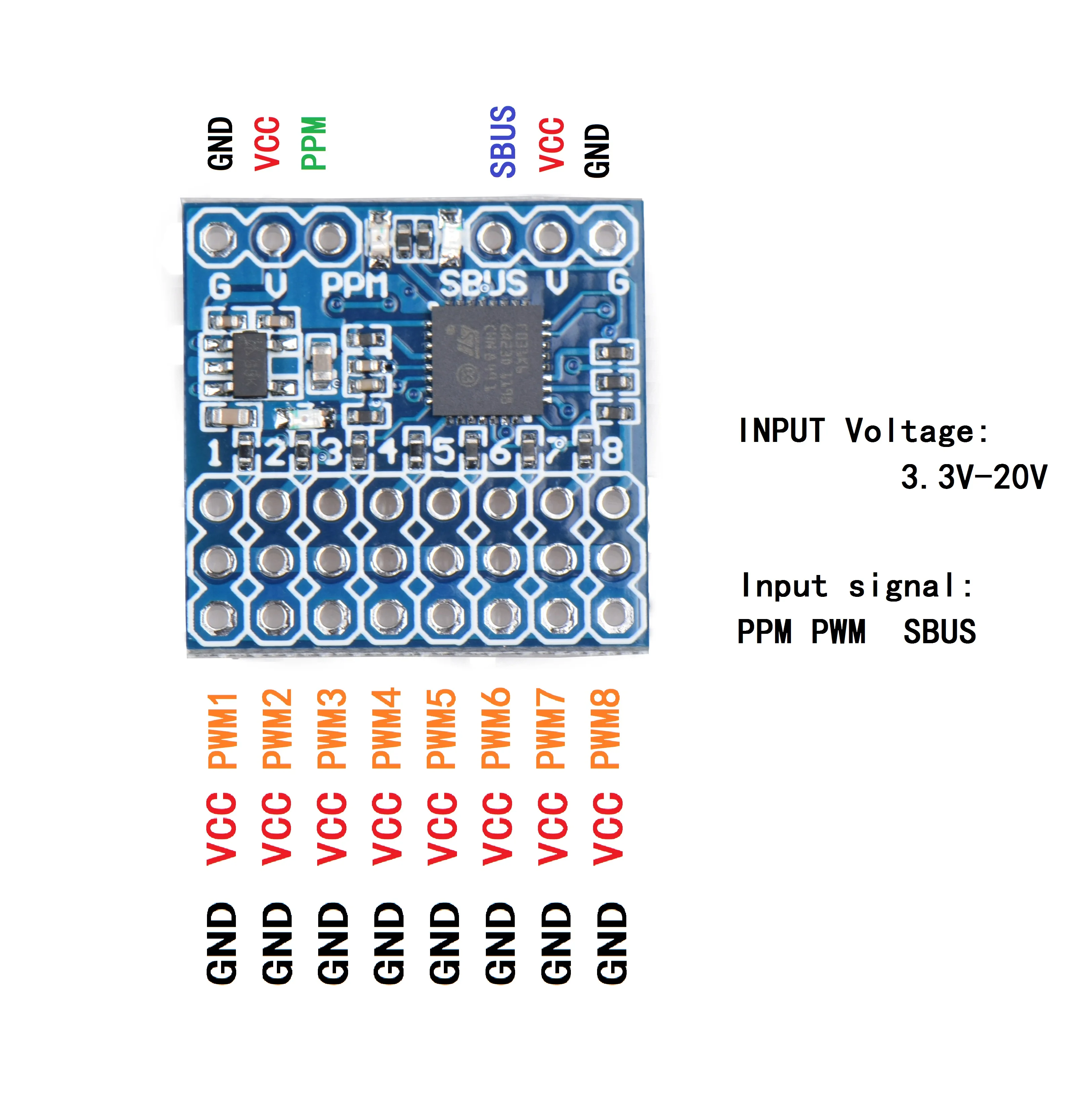 JHEMCU 8CH Receiver PWM PPM SB - Receiver Sbus 8Ch 评论和价格