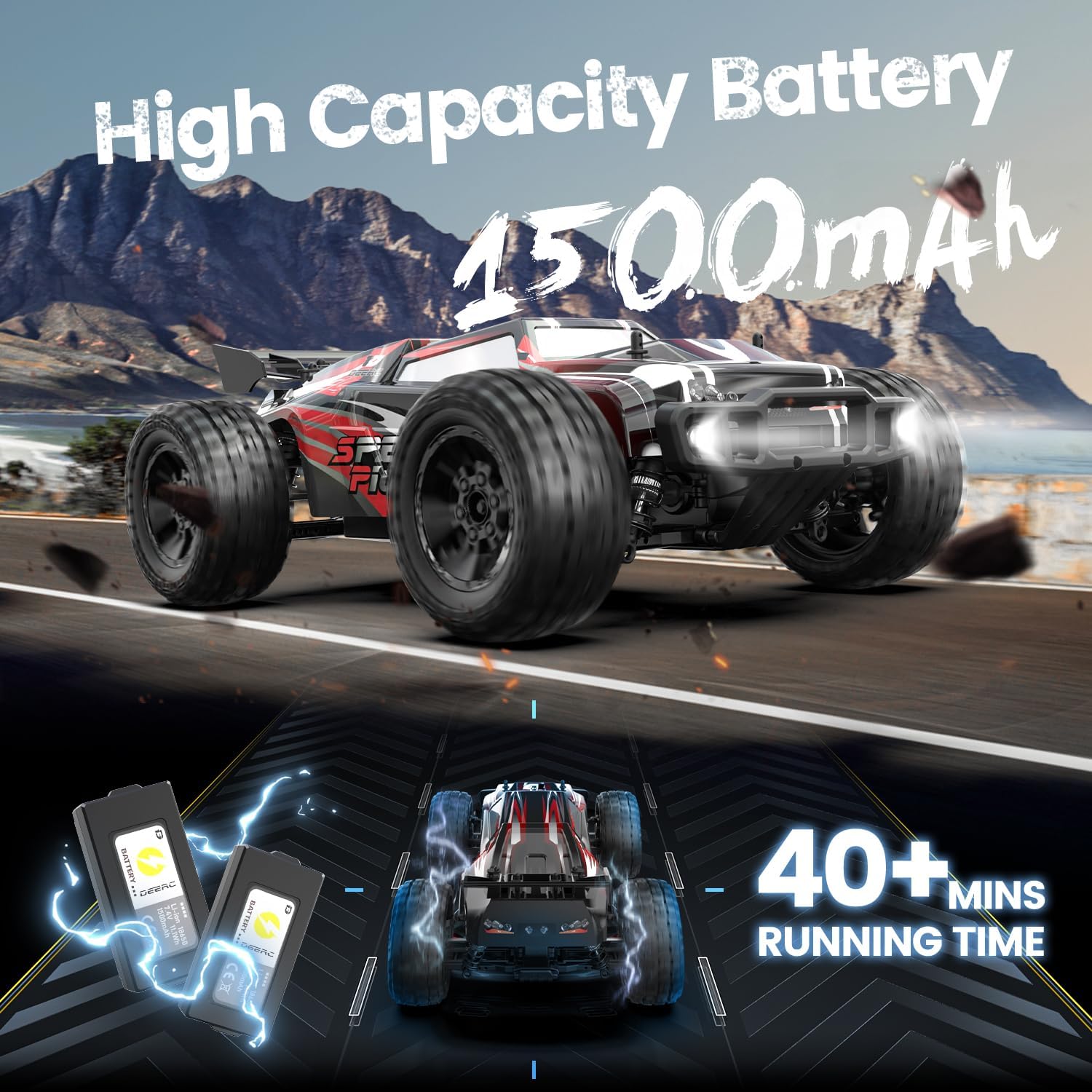 1:10 Scale Large RC Car with D - Rc Hobby Grade Monster Truck 评论和价格