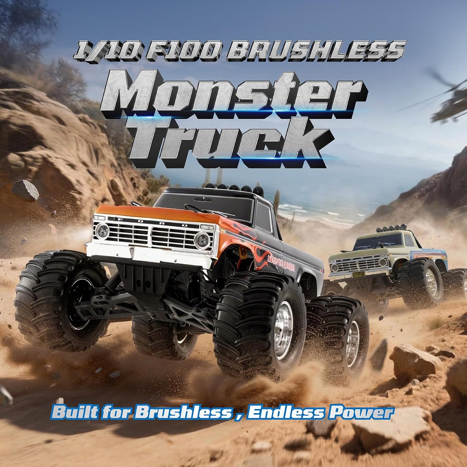 1/10 Ford F-100 Brushless Mons - Rc Hobby Grade Monster Truck 评论和价格
